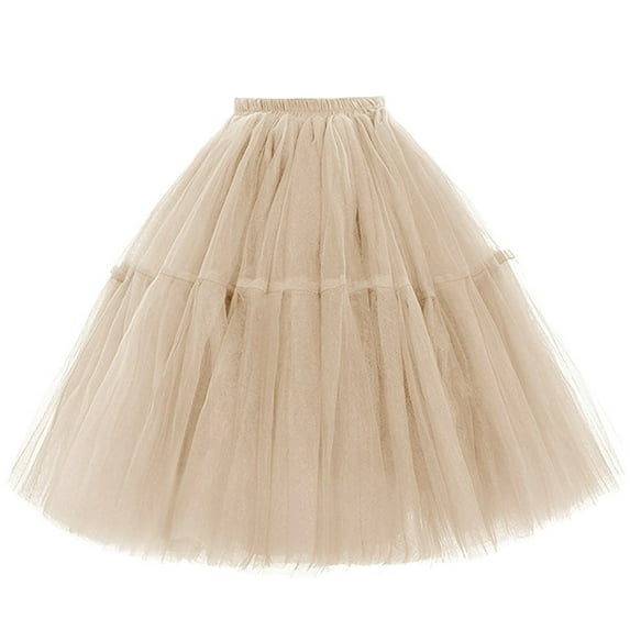 Rosenvy Women's Midi A-Line Fluffy Tulle Tutu Skirt