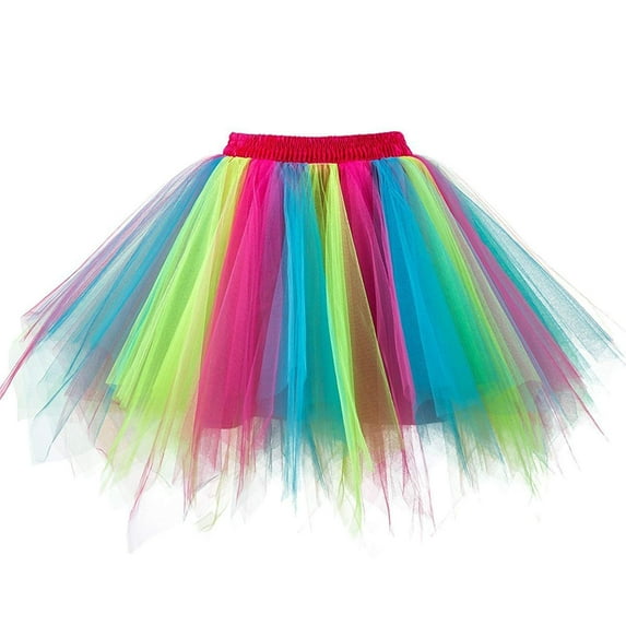 Rosenvy Women's Multicolored Ballet Tulle Tutu Skirt