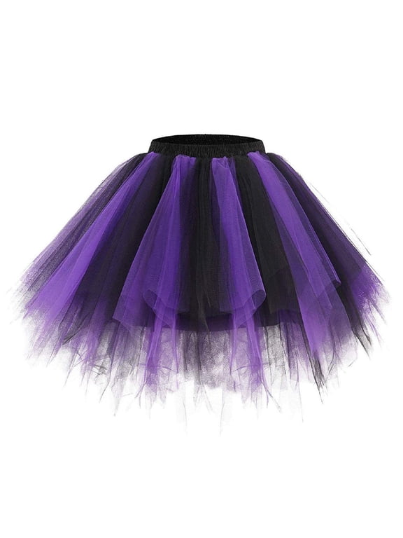 Women's Multicolored Ballet Tulle Tutu Skirt