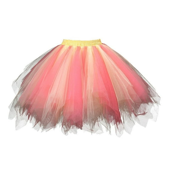 Rosenvy Women's Multicolored Ballet Tulle Tutu Skirt
