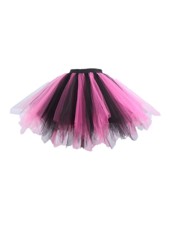 Women's Multicolored Ballet Tulle Tutu Skirt