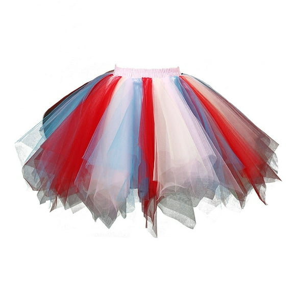 Rosenvy Women's Multicolored Ballet Tulle Tutu Skirt