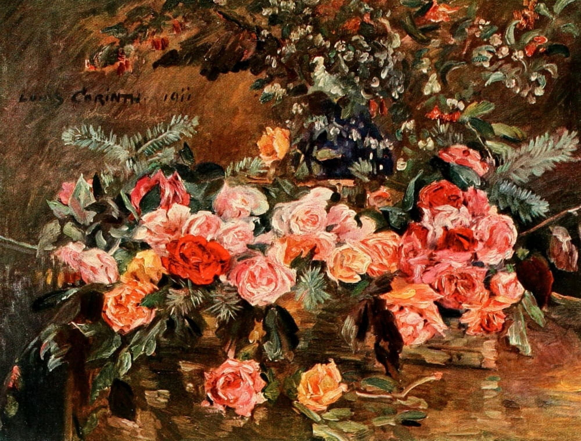 Roses 1911 Canvas Art - Lovis Corinth (24 x 36)