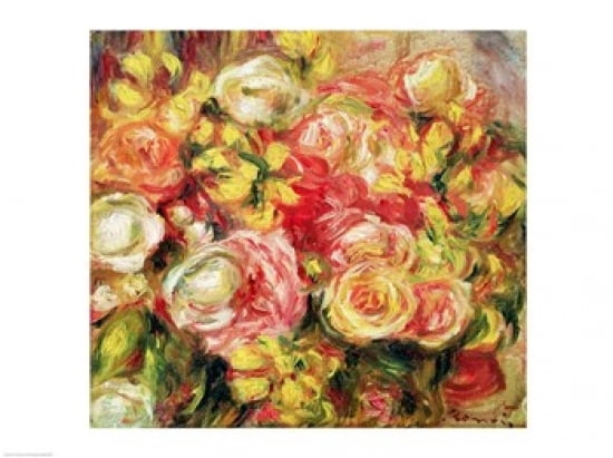 Roses 1915 Canvas Art - Pierre-Auguste Renoir (36 x 24)