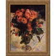 thumbnail image 1 of Roses 20x24 Gold Ornate Wood Framed Canvas Art by Renoir, Pierre Auguste, 1 of 2