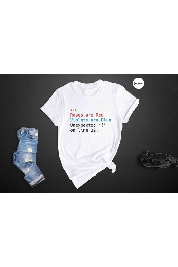 Roses Are Red Coder Programming Student Computer T-Shirt All Size S-5XL