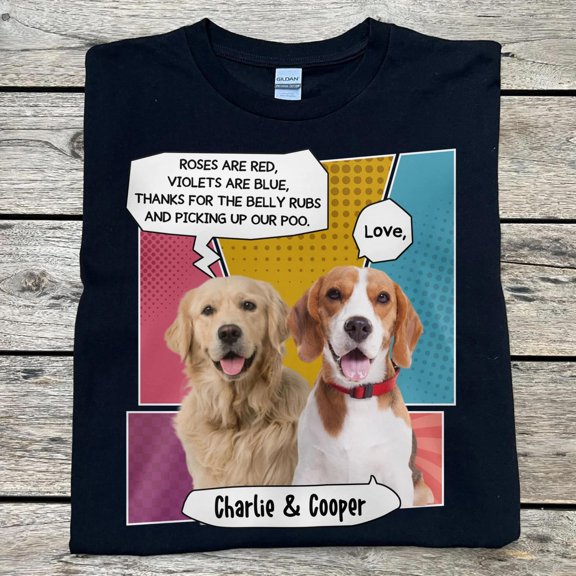 Roses Are Red Violets Are Blue Custom Photo Dog Cat, ANANDHIS-Shirts