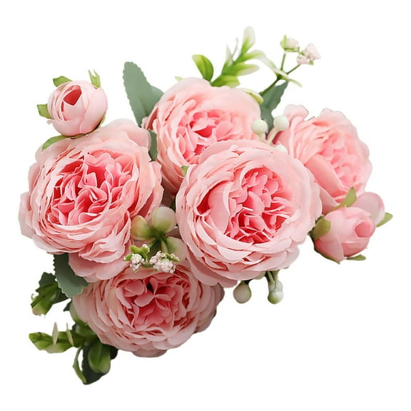 Birthday Artificial Rose Lifelike Rose Stem Banquet Bride 30cm Pink