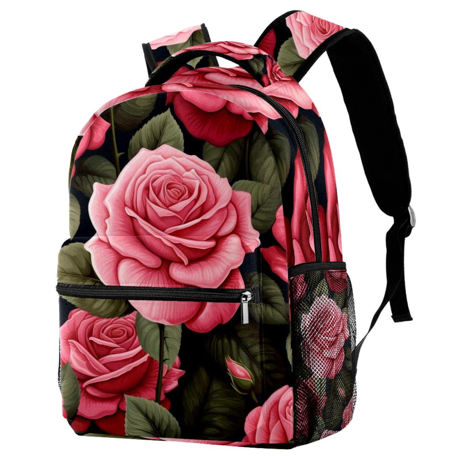 Rose Muse ロゼミューズ Quilting bijou backpack Roses Backpack Lightweight Bookbag Travel Rucksack Laptop Daypack