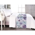 thumbnail image 1 of Roses Bed Runner, Pastel Colored Repetitive Flowers and Leaves on Bokeh Like Soft Hues, Decorative Accent Bedding Scarf for Hotels Homes & Guest Rooms, Queen, Mauve and Pale Blue Grey, by Ambesonne, 1 of 3