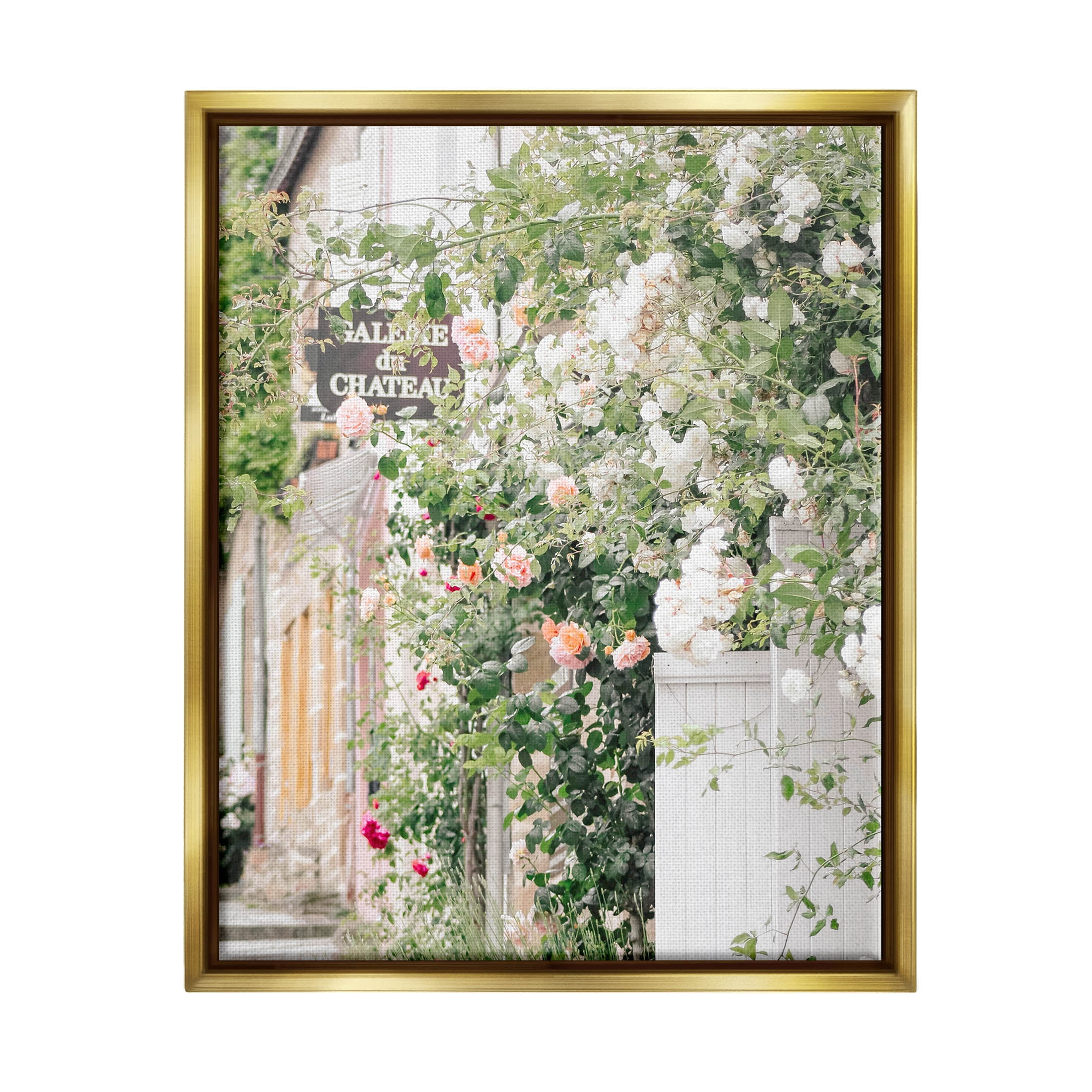 Roses Blooming French Neighborhood Town & City Photograph Metallic Gold ...