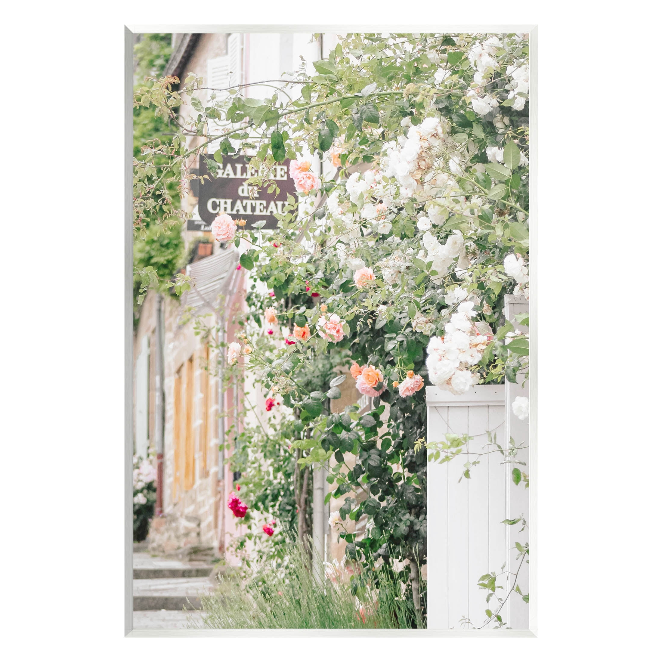 Roses Blooming French Neighborhood Town & City Photograph Unframed Art Print Wall Art