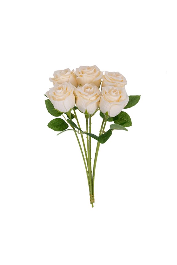 Roses Bouquets, 6 Bundles Flowers Florals Bulk for Wedding Bridal Party Event Home Arrangements Centerpieces Decorations