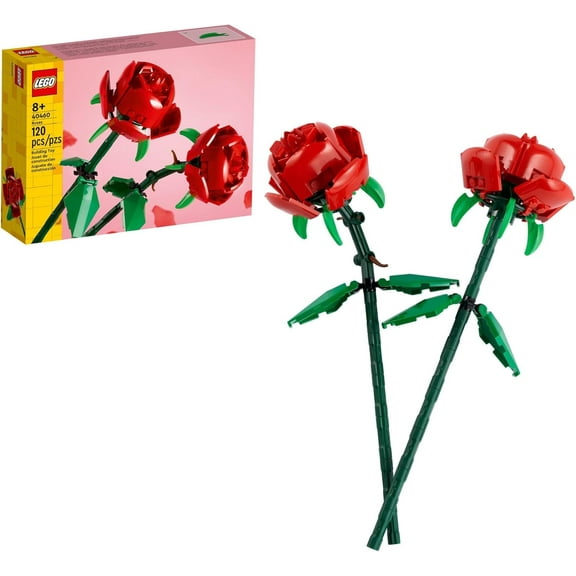 Roses - Building Toy for Kids, Girls & Boys, Ages 8+ - Artificial, Fake Roses for Home Decor & Display - Gift Idea for Plant & Flower Lovers - 40460