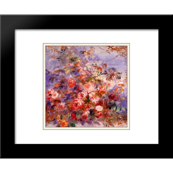 Roses By The Window 20x24 Framed Art Print by Renoir, Pierre Auguste