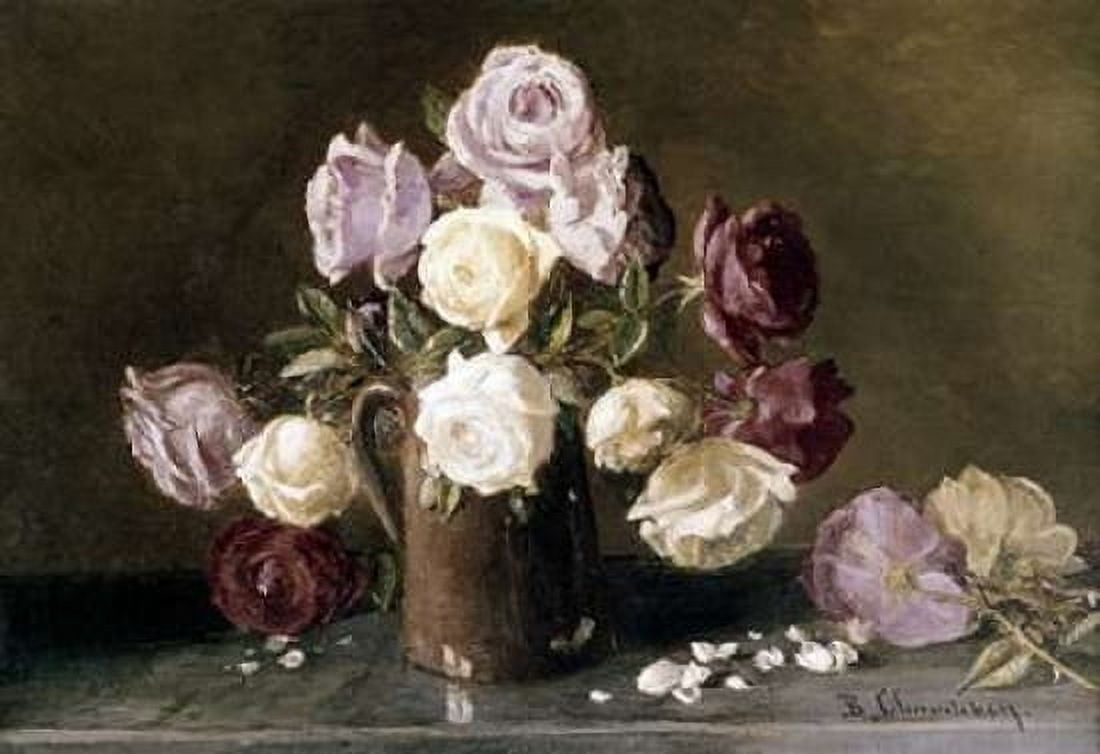 Roses Canvas Art - Benjamin Champney (20 x 28)