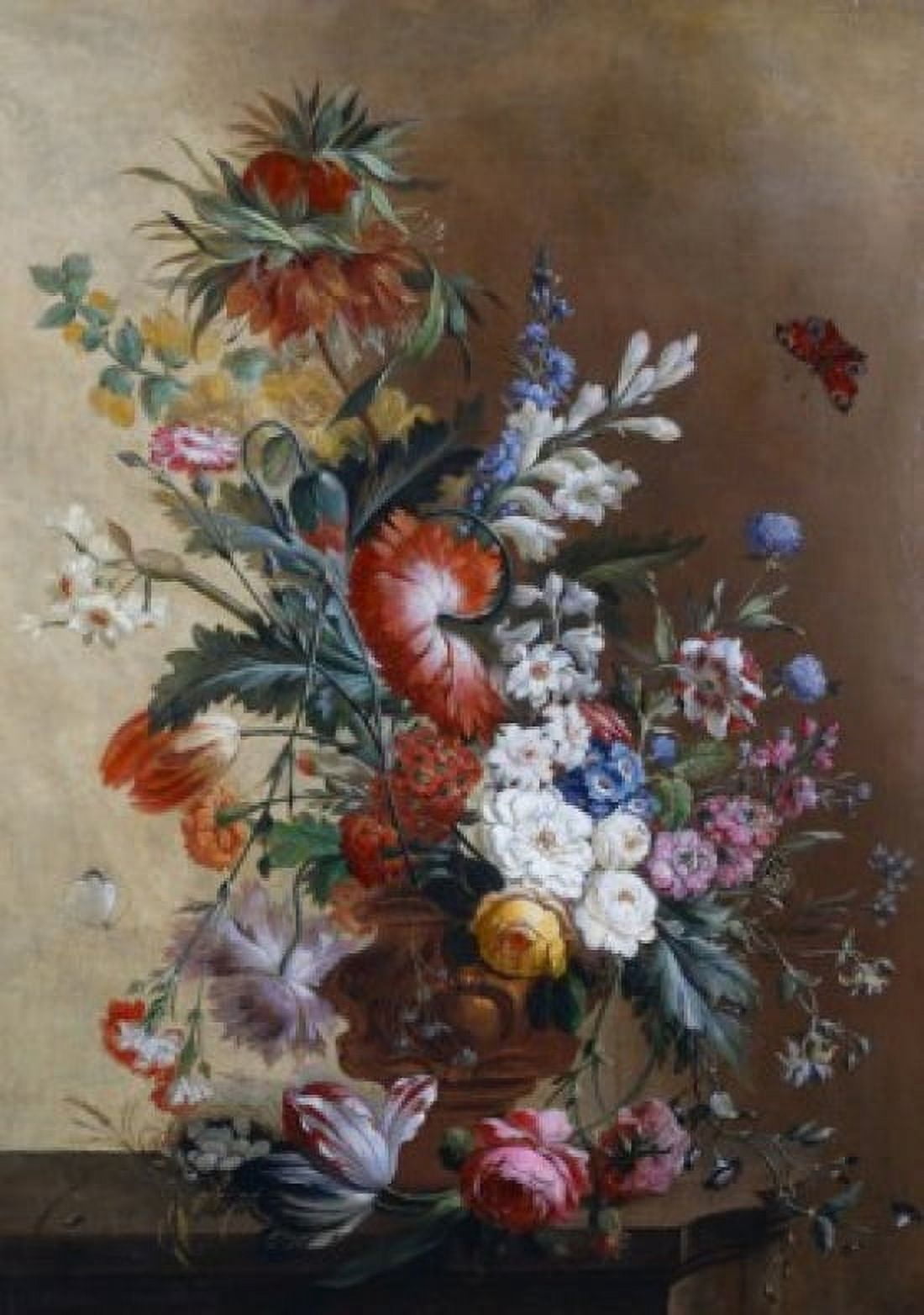 Roses Carnations Crown Imperial Lily And Convolvulus Jacobus Linthorst (17th C Dutch) Canvas Art - Jacobus Linthorst (18 x 24)