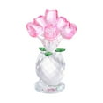 thumbnail image 1 of Roses Crystal Ornament, Elegant Glass Flower Figurine for Home & Car Decor, Perfect Valentine's Day, Anniversary, Birthday Gift, Multiple Colors, 1 of 6