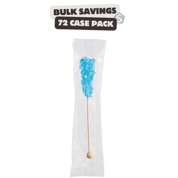 Roses Dryden and Palmer Blue Raspberry Rock Candy Swizzle Stick - 72 total individually pack candy