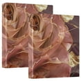 thumbnail image 1 of Roses Flower Gold Leaf Hardcover 3 Ring Binder 1.5 inch Round Rings with Interior Pockets Binders Organizer Office School 2 Pack, 1 of 9