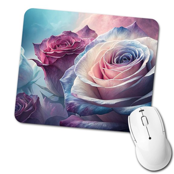 Roses Flowers Blooms Mouse Pad Low Profile Gaming Mat