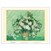 Roses - From an Original Color Painting by Vincent Van Gogh c.1890 - Master Art Print (Unframed) 9in x 12in