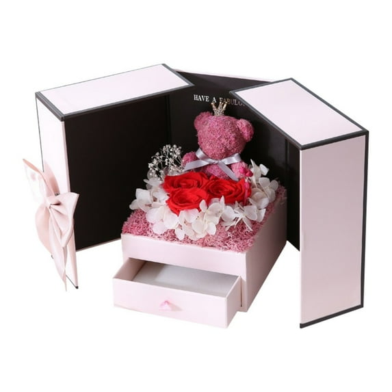 Roses Gifts for Women Christmas - Unique Preserved Roses Forever Flowers with I Love You in Necklace Gifts for Girlfriend Wife Mom Grandma on Birthday, Anniversaries