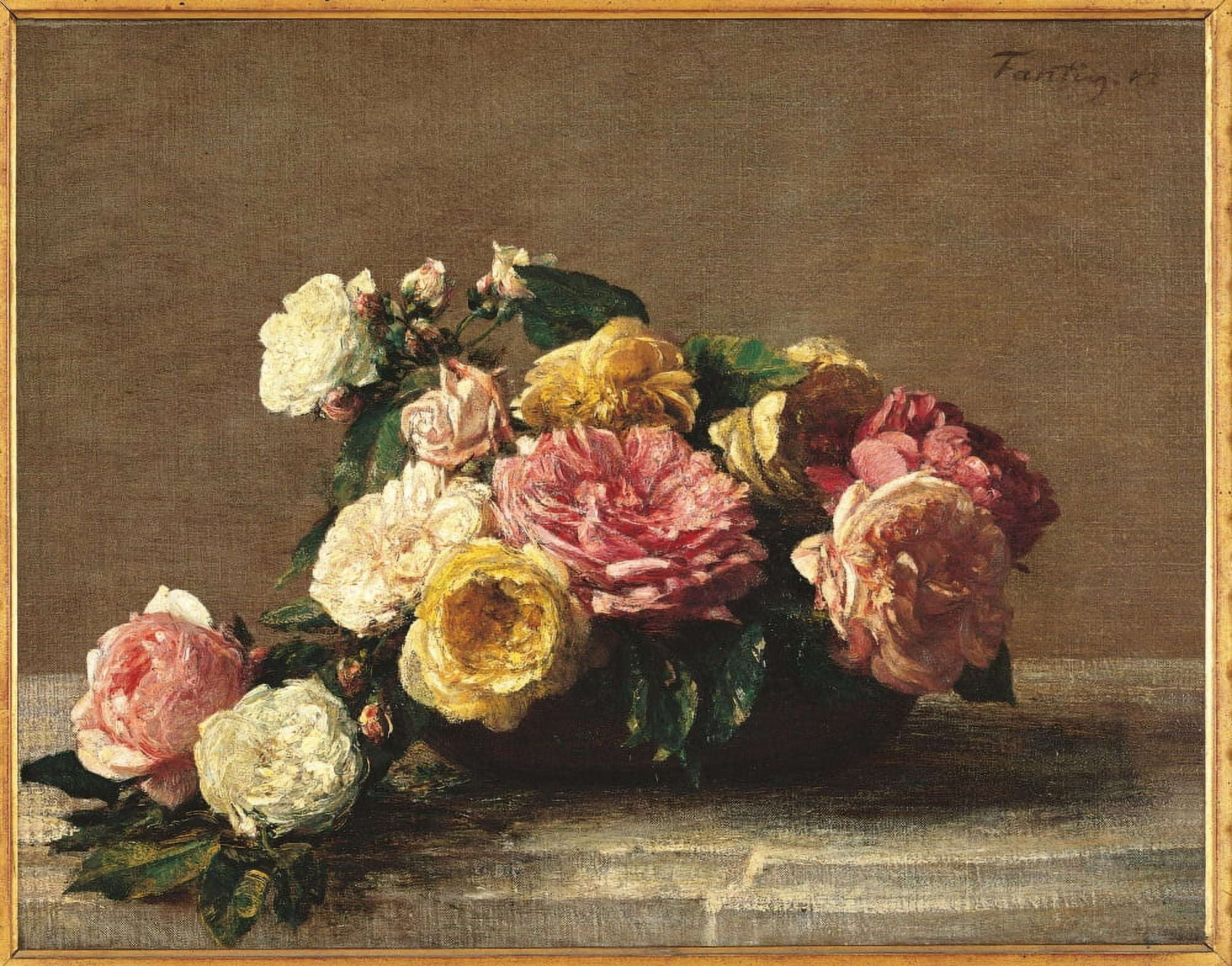 Roses In A Bowl Canvas Art - (36 x 24)