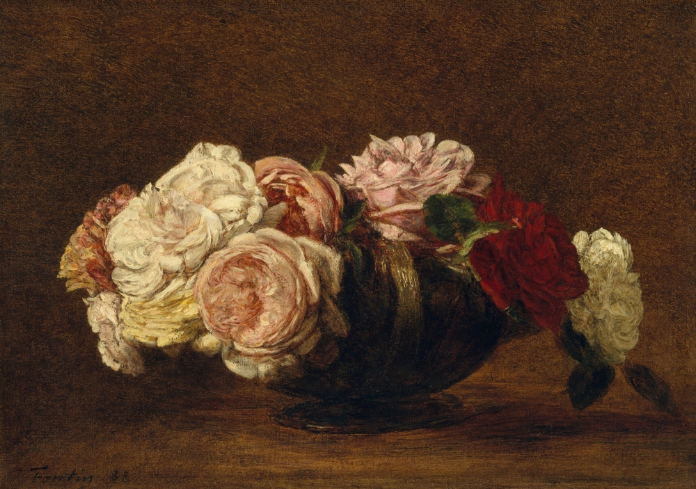 Roses In A Bowl Fine Art (36 x 24) - image 1 of 1