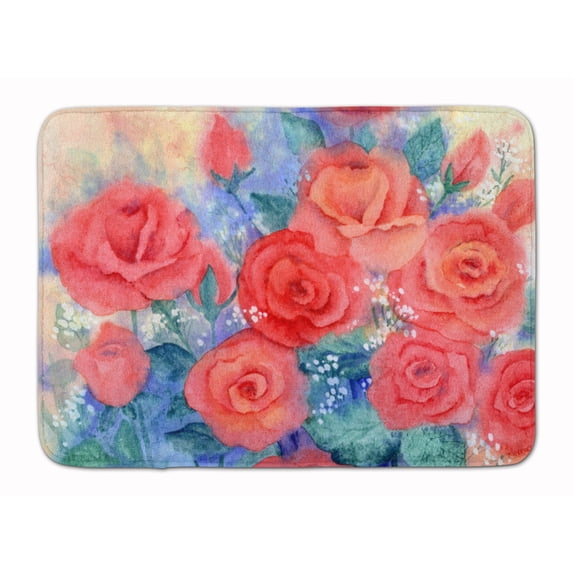 Roses Machine Washable Memory Foam Mat