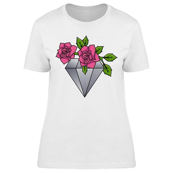 Roses On A Diamond T-Shirt Women -Image by Shutterstock, Female Small