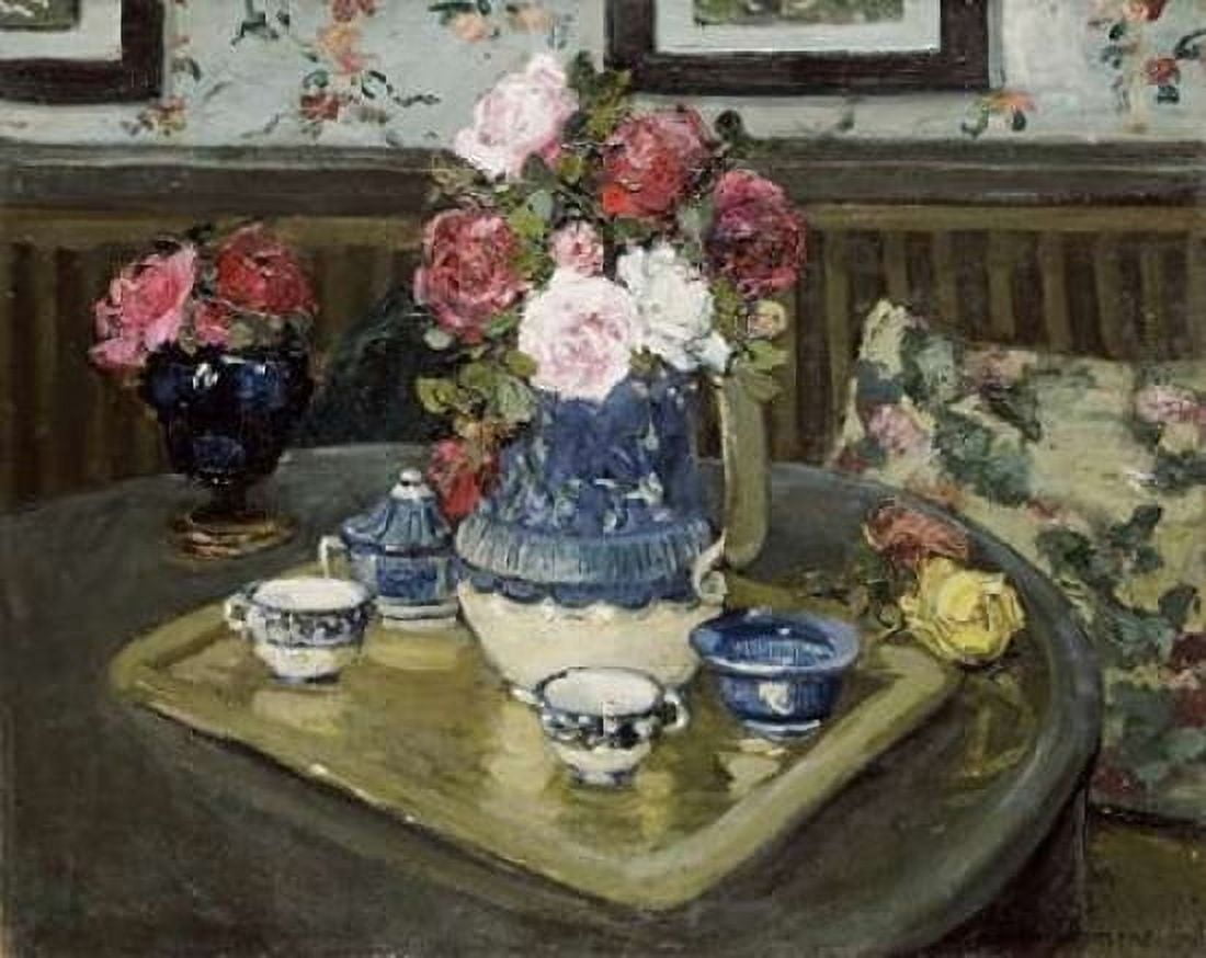 Roses On a Table Canvas Art - Adrian Demout (24 x 30)