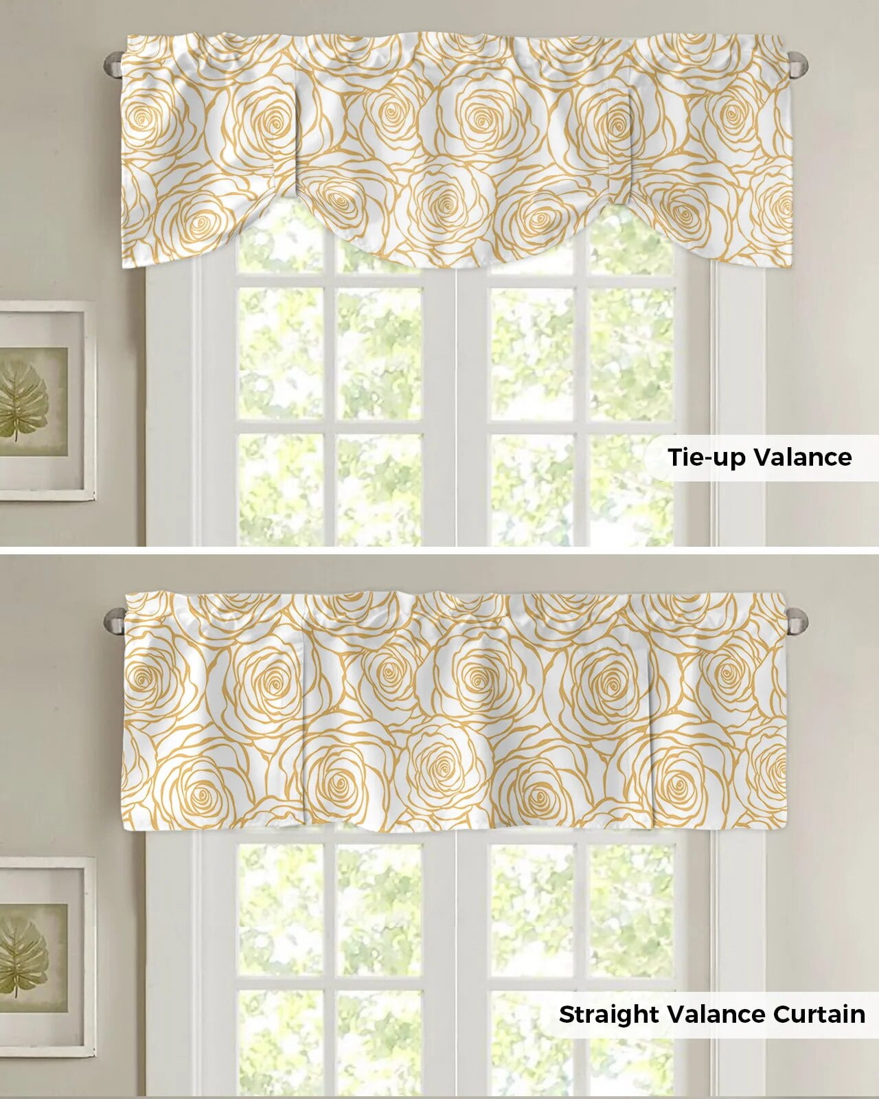 Roses Pink Flowers Small Curtain Rod Pocket Short Curtains Home Decor