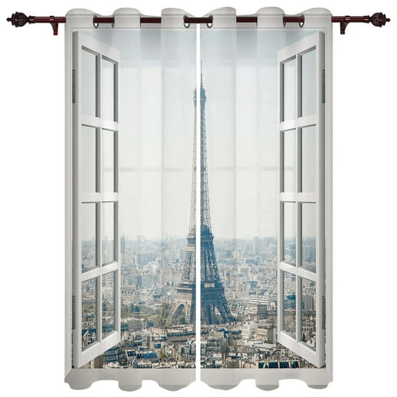 Roses Pink Hearts Childrens' Room Curtain Hall Living Room Window Curtain Gift Fabric Home Decor Large Finished Curtain
