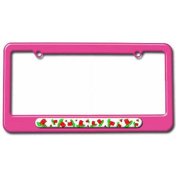 Roses, Rose Bud License Plate Tag Frame, Multiple Colors