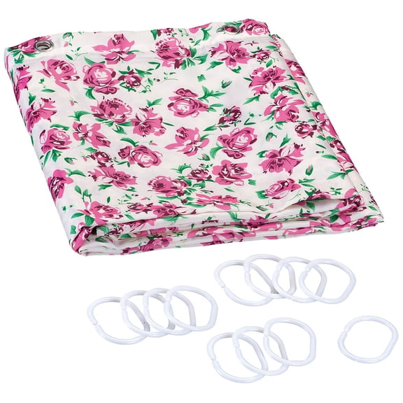 Roses Shower Curtain with Set of 12 Hooks