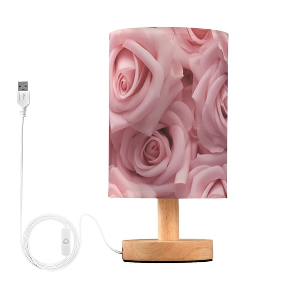 Roses Solid Table Lamp with USB Port LED Warm Light Lamp Night Light Home Decor