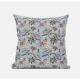 thumbnail image 1 of Roses Sprayed Stars Suede Zippered Pillow W Insert in Gray Indigo Red 18 x 18, 1 of 5