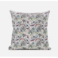 thumbnail image 1 of Roses Sprayed Stars Suede Zippered Pillow W Insert in Light Blue Peach 16 x 16, 1 of 6