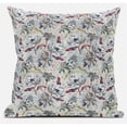 thumbnail image 1 of Roses Sprayed Stars Suede Zippered Pillow W Insert in Light Blue Peach 18 x 18, 1 of 6