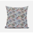 thumbnail image 1 of Roses Sprayed Stars Suede Zippered Pillow with Insert in Indigo Gray 18 x 18, 1 of 6