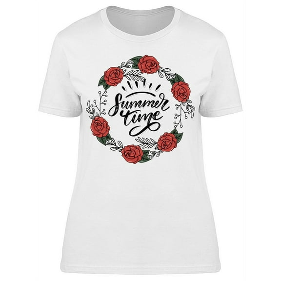 Roses Summer Time T-Shirt Women -Image by Shutterstock, Female Medium