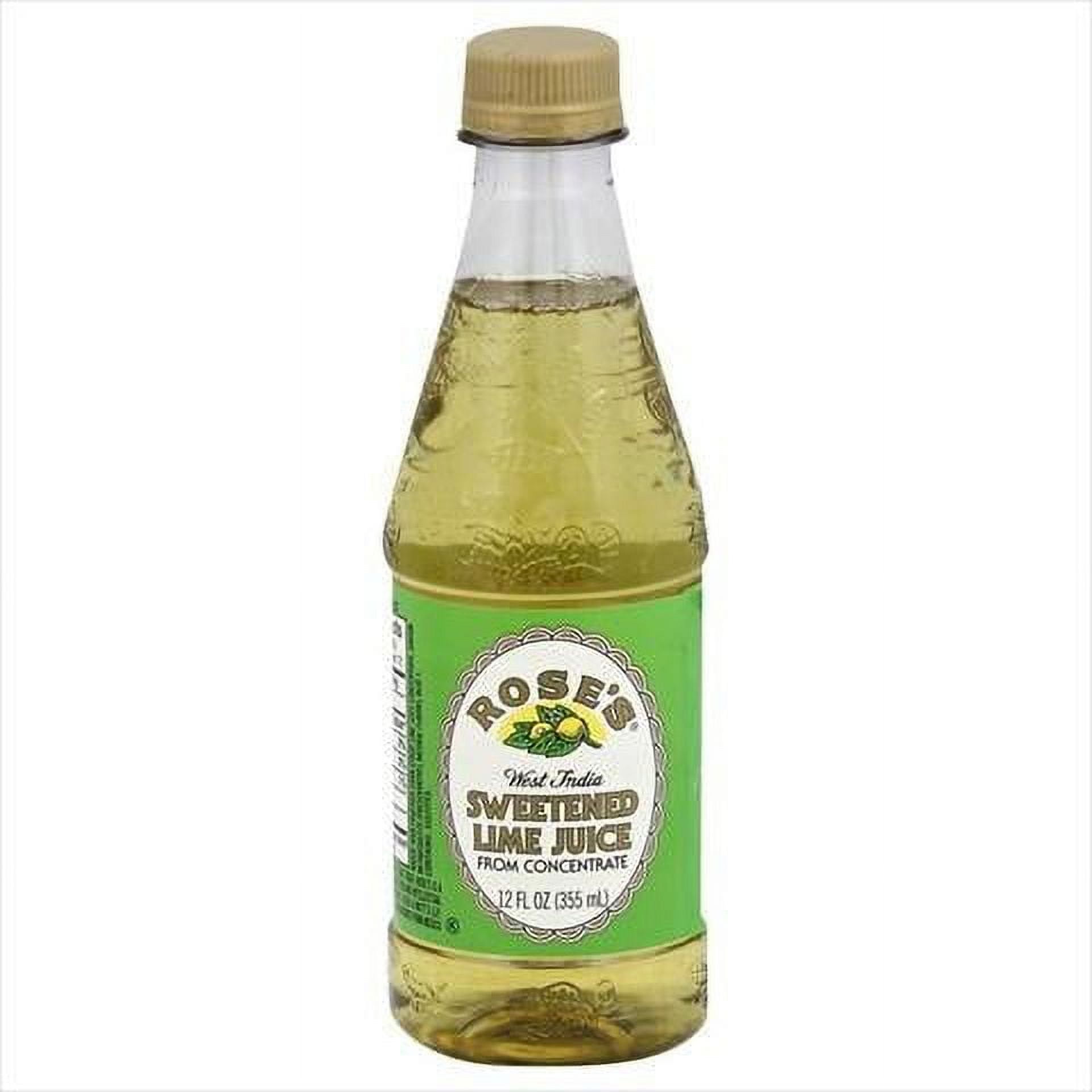 Roses Sweetened Lime 100 Juice, 12 Oz (Pack of 6)