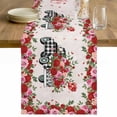 thumbnail image 1 of Roses Valentine's Day Table Runner 60 Inches Long Farmhouse Dress Scarves, Romantic Spring Floral Farmhouse Dining Tablerunner for Coffee Table/Kitchen Island/Party Décor, 13" x 60", 1 of 8