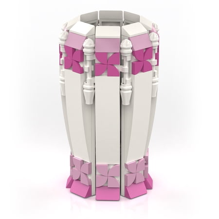 Roses Vase for Lego Flower Bouquet 10280, 40646, Flower Vase Building Kit Decoration Set, Vase Container Building Blocks Model for Display Bouquet Arrangement Home Decoration, Vase Only (219pcs)