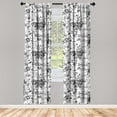 thumbnail image 1 of Roses Window Curtains, Romantic Branches of Innocent Burgeoning Flowers and Pointy Leaves Achromatic Tones, Lightweight Decor 2-Panel Set with Rod Pocket, Pair of - 28"x84", Grey White, by Ambesonne, 1 of 3