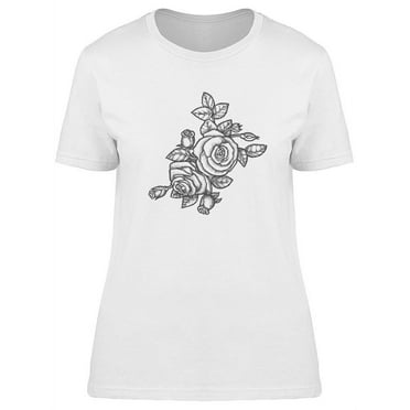 Roses With Leaves T-Shirt Women -Image by Shutterstock, Female Large