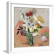Roses and Anemones, c1890, Botanical Framed Art Print Wall Art by Vincent van Gogh Sold by Art.Com
