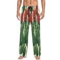 thumbnail image 1 of Roses and Leaves Men's Lightweight Pajama Bottoms Stretch Elastic Waist Side Pockets Spring Fall, 1 of 7