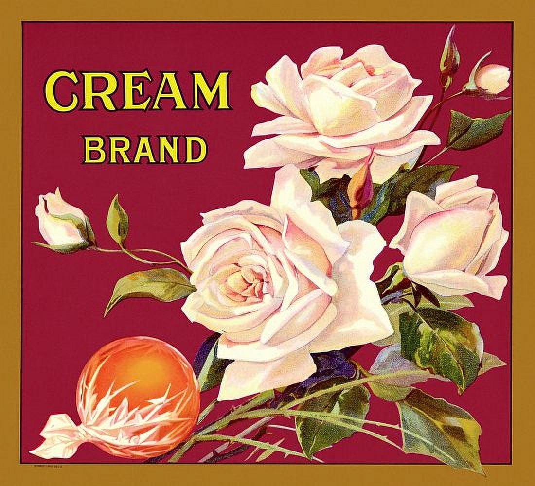 Roses and Orange label Canvas Art -  (24 x 36)
